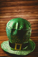 Green top hot on wooden table