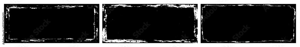 Poster vector distressed rectangular frames showcase a rugged textured aesthetic.