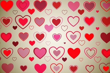 Digitally generated Valentines heart pattern