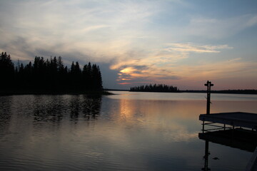 Summer Solstice Sunset, Elk Island National Park, Alberta