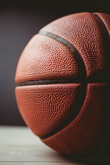 Cropped image of basket ball on table