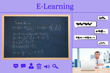 Composite image of online courses