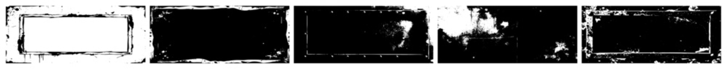 Vector Distressed rectangular frames and vertical brushstrokes create a grunge vector collection.