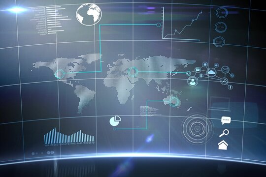 Futuristic technology interface - Powered by Adobe