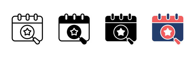 Event Analytics icon sheet multiple style collection