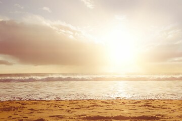 View Of Beach During Sunset