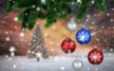 Composite image of christmas decorations