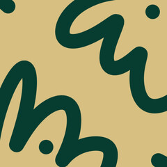 The smooth green line and dot pattern on a bright brown background can be used for banner decoration, poster decoration, furniture decoration, and greeting card decoration.