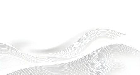 White wave, Flowing lines, Smooth waves, Minimal design, Light texture, Soft curves, Clean background, Elegant wave, Gradient white, Curved lines, Modern design, Wave motion, Subtle texture, Abstract 