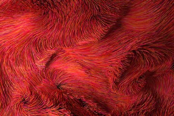 Close up of red fiber optic