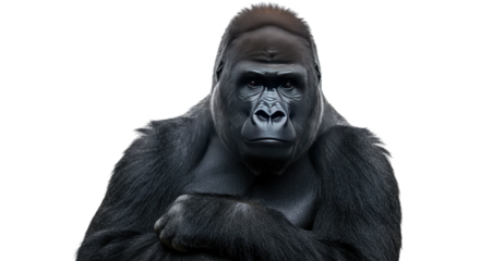 Powerful Gorilla Portrait Majestic Primate CloseUp.