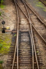 High angle view of railway tracks