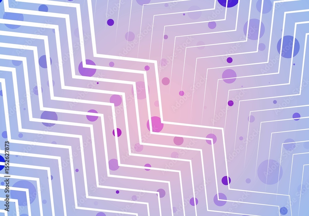 Poster full frame shot of zigzag patterns with colorful circles against blue background, copy space