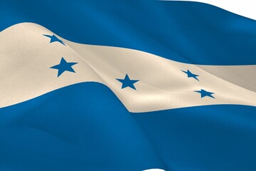 Digitally generated honduran national flag