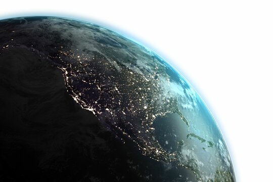 Fototapeta Earth against white background