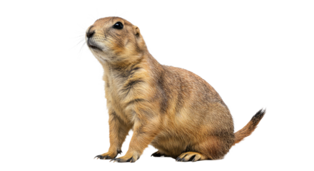 Prairie Dog Isolated on White.