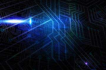 Futuristic black and blue background