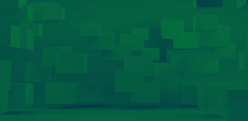 Obraz premium Abstract of green geometric shape