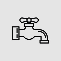 Faucet Water Tap Outline Icon