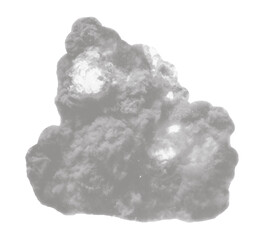 Intense smoke ball with deep texture and inner light effect.