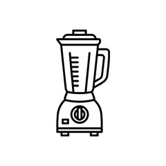 Line Art Illustration of a Blender Kitchen Appliance