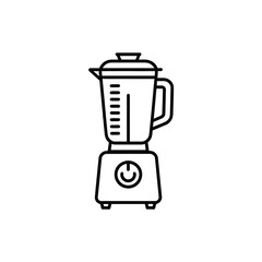 Line Art Illustration of a Kitchen Blender
