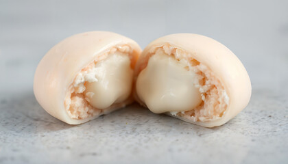 とろけるクリーム大福 柔らか和風スイーツの断面