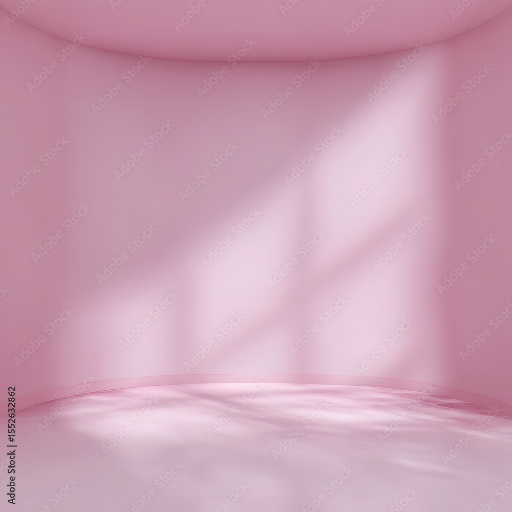 Poster light pink abstract backdrop with subtle 3d shadows