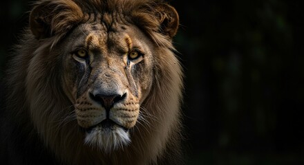 Fototapeta premium Majestic Lion in Ultra HD Portrait background