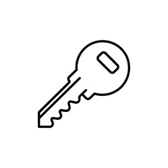 Simple Black Line Art Key Icon