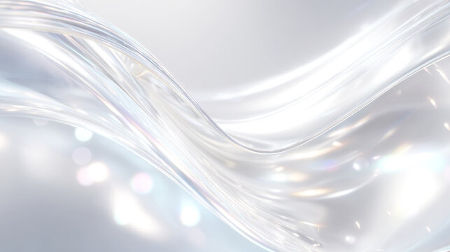 清潔感ある透明ウェーブ背景