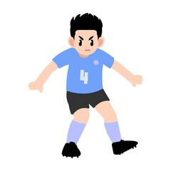 A defender intercepting the opponent