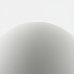Smooth White Sphere with Subtle Texture on a Minimalist Background