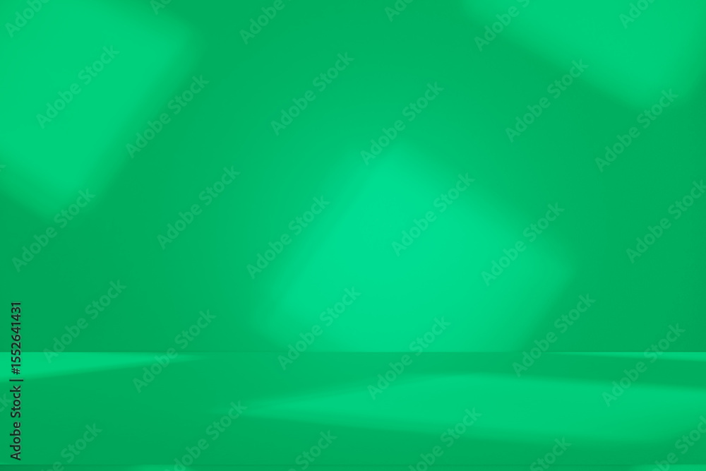 Aufkleber Wall interior background, studio and backdrops show products. with leaf shadow from window color green and white. background for text insertion and presentation of product	