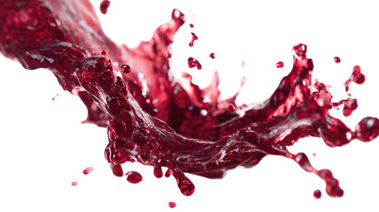 Red Wine Splash Isolated with Transparent Background

