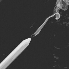 Posterized Black and White Candle