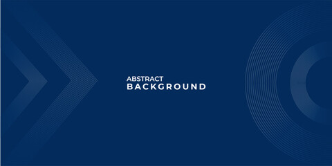 Dark blue abstract background featuring arrow and circular geometric shapes. Suitable for business, tech interfaces, and modern branding.