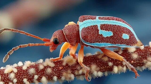 Vibrant Jewel Beetle: Macro Photography of Exquisite Insect Detail