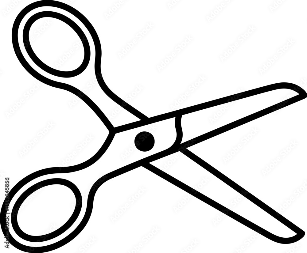 Aufkleber scissors icon vector illustration cutting tool stationery symbol design element isolated on white ba