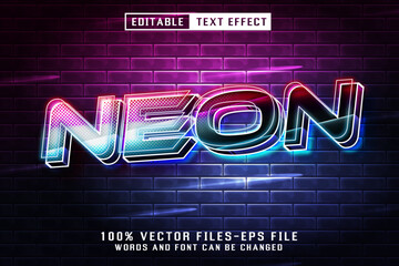 Neon Editable Text Effect