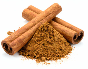 Cinnamon Sticks and Ground Cinnamon Powder Aromatic Spice for Baking and Cooking