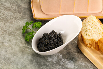 Luxury delicous strugeon black caviar