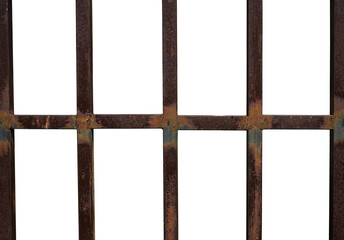 rusty metal bar isolated