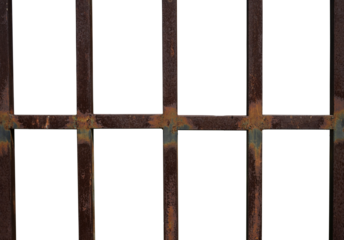 rusty metal bar isolated