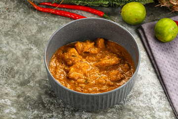Indian cuisine - spicy chicken curry