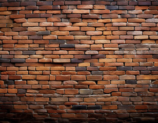  brick wall may used as background. brick wall, dark background for design. AI generated image, ai