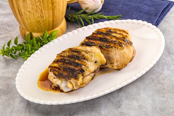 Two Tasty grilled chicken thighs