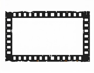 Obraz premium Blank Black And White Film Frame Border