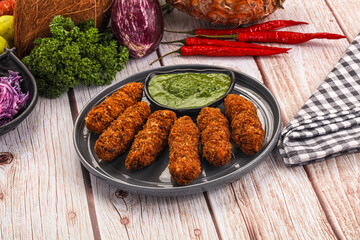 Indian minced meat kebab kofta