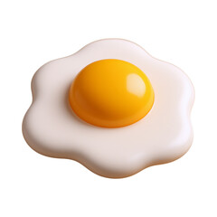 Sunny side egg icon with bright yellow yolk and white base, perfect for food illustrations
